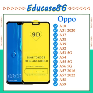 Kính Cường lực 9D OPPO A18/A31/A37/A38/A39/A52/A53/A54/A55/A56/A57/A58/A59 9D Full Màn Hình (Tặng kèm Giấy Lau 1/2)