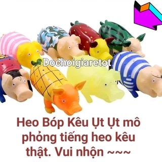 Đồ chơi heo cao su bóp kêu ụt ụt mô phỏng vui nhộn cho bé yêu, giao hàng ngẫu nhiên