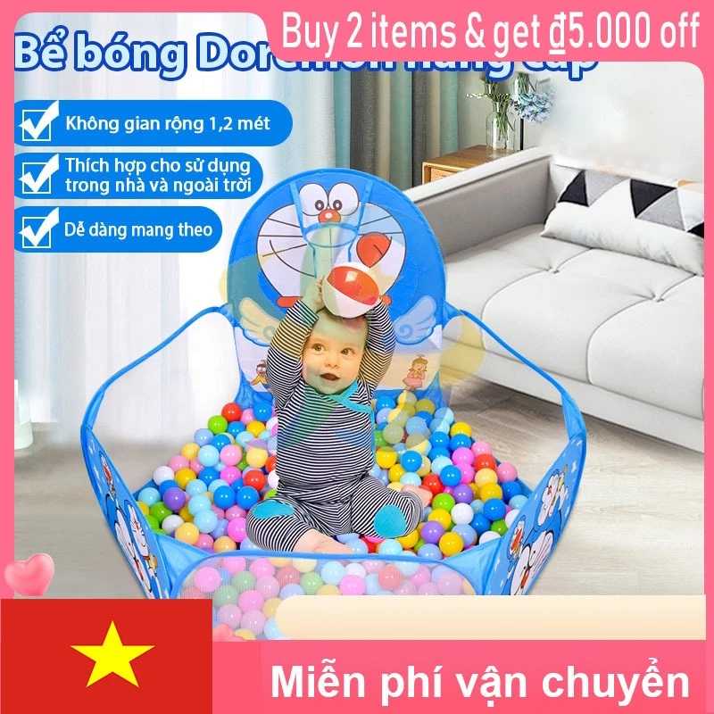 Nhà Baby Ball Nhà bóng cho bé kèm quả lều chơi gấp gọn và tự bung không cần