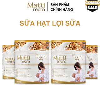 4 Hộp Sữa Hạt Lợi Sữa Matti Mum 100% Đạm Thực Vật Cho Mẹ Sau Sinh Đạt Chứng Nhận NON-GMO Của Hoa Kỳ