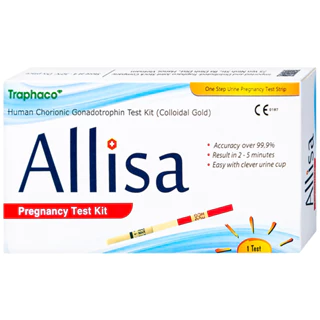 Que thử thai nhanh HCG Allisa Pregnancy Test Kit Traphaco phát hiện 7 - 10 ngày sau khi thụ thai