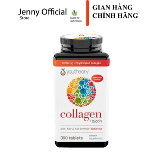 Collagen 390 viên collagen Youtheory Advanced Type 1,2&3 của Mỹ,hỗ trợ chăm sóc Da, tóc, móng.