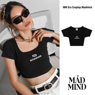 Áo Thun Croptop Cổ Chữ U - MM Era Croptop With U-Neck - Màu Đen