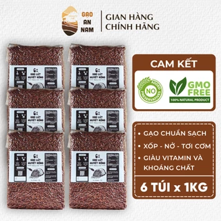 [COMBO 6KG] Gạo Lứt Huyết Rồng An Nam  - theo hướng Hữu Cơ - LOẠI NGON, Ăn Kiêng/Thực Dưỡng