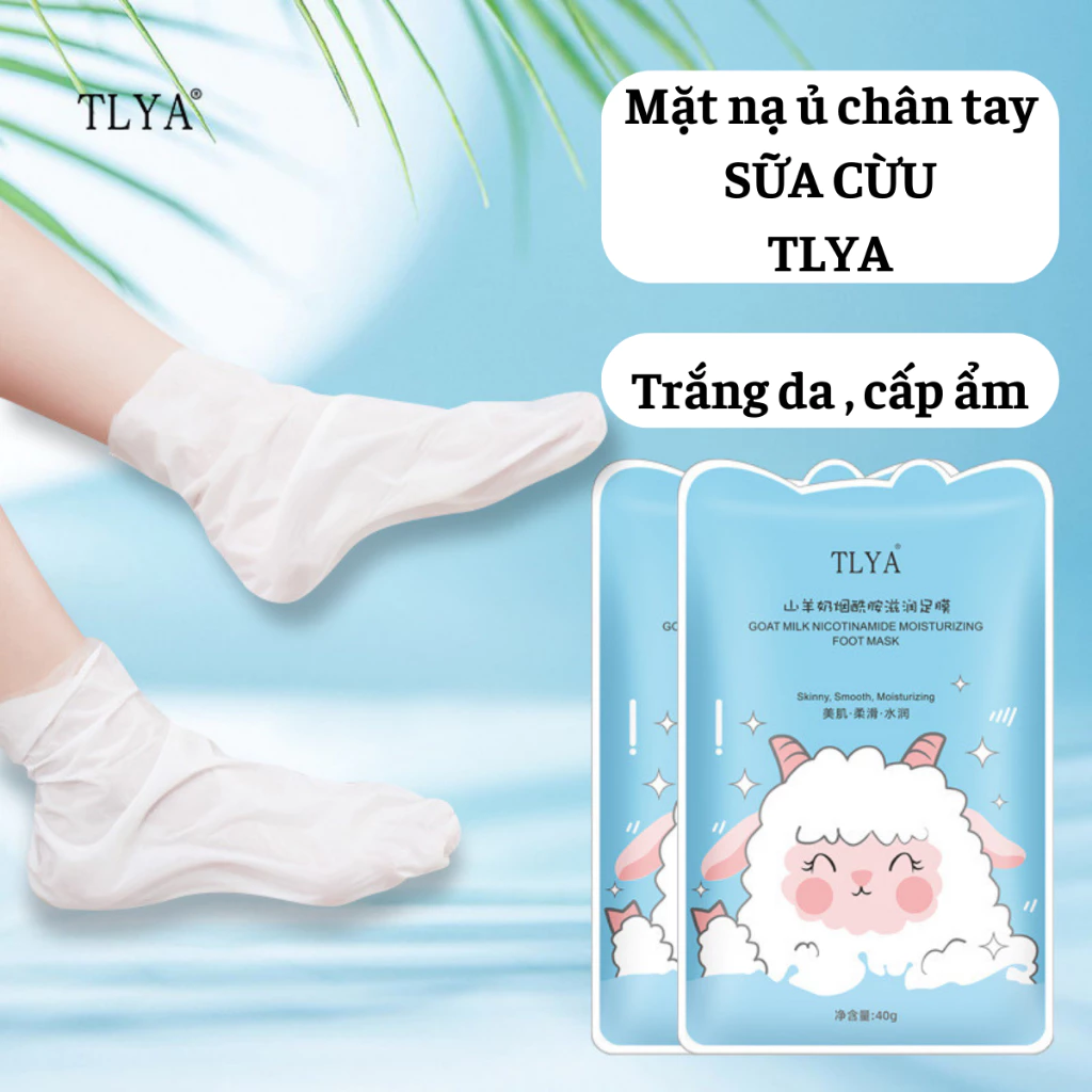 Mặt Nạ Ủ CHÂN TAY Sữa Cừu Trắng Da Giảm Thâm Giảm Nhăn Mịn Màng TLYA