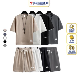 Bộ Đồ Nam Mặc Nhà Cotton Chất Tổ Ong, Bộ Thể Thao Nam Layer Chắc Chắn