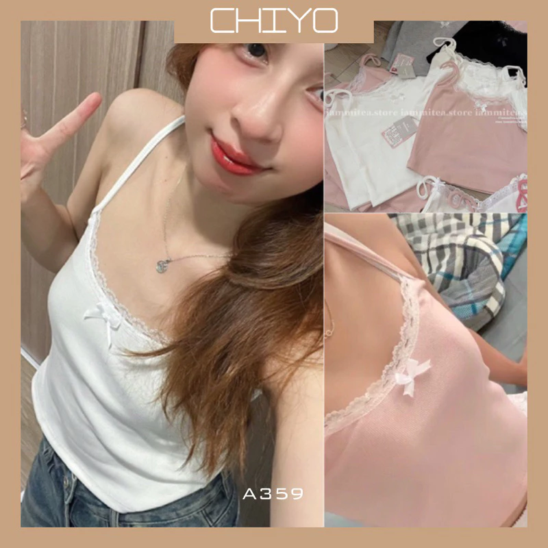 Áo 2s viền ren tone màu pastel ngọt ngào CHIYO.SG A359