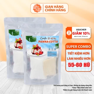 Bột Làm Panna Cotta Thành Phẩm 60 Hũ Thơm Ngon, Combo Bột Whipping Làm Panacotta Kèm Công Thức Chuẩn Vị