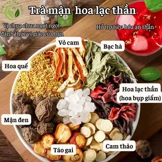 Trà detox trà trái cây trà mận đen hoa lạc thần hỗ trợ tiêu hóa an thần