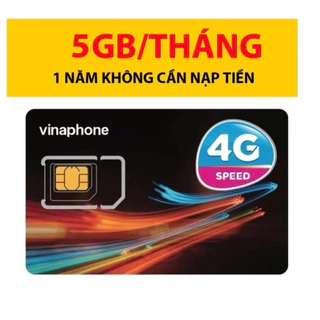Sim VINAPHONE D500 D219 MIỄN PHÍ 12 THÁNG 5GB/THÁNG