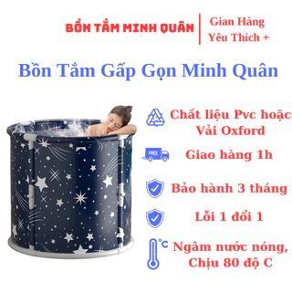 Bồn Tắm Gấp Gọn, Ngâm Thảo Dược Dành Cho Bé Và Người Lớn(8 chân trụ)