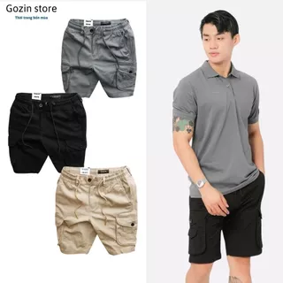 Quần Short Kaki Túi Hộp Nam GOZIN.STORE - Vải Kaki Cotton Co Giãn - SHORTJA01