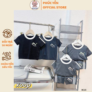 Đồ mặc nhà  Bộ cộc tay XOOP thể thao thông hơi in chữ Sport cho bé (10-25kg) XC15 Shop Phúc Yến Shop Phúc Yến