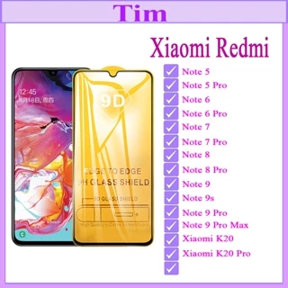 Kính cường lực 9D Xiaomi Redmi Note 5/5Pro/6/6Pro/7/7Pro/8/8Pro/9/9s/9Pro/9Promax/K20/K20Pro Full Màn Hình