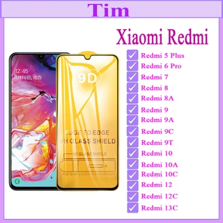 Kính cường lực 9D Xiaomi Redmi 5Plus/6Pro/7/8/8a/9/9a/9c/9T/10/10A/10C/12/12C/13C Full Màn Hình ( Tặng Giấy Lau)Timshop