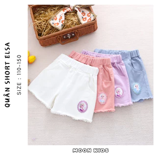 Quần bé gái Moonkids quần short kaki bé gái elsa HDKX