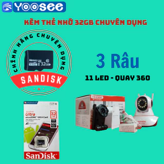 Camera yoosee 3 râu 5.0 Full HD 1080P - 100% Tiếng Việt