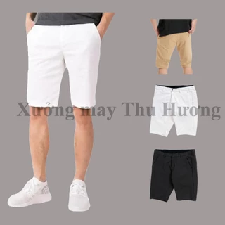 Quần short tây nam từ Xưởng may Thu Hương chất liệu cotton co giãn 2 chiều. Quần short trẻ trung thoáng mát.