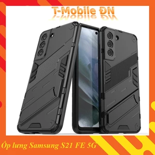 Ốp lưng Samsung S21 FE 5G, Ốp chống sốc Iron Man PUNK cao cấp kèm giá đỡ cho Samsung S21 FE 5G