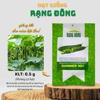 Hạt giống Dưa Leo Nhật Chịu Nhiệt Summer 901 (0,5g~25 hạt) dễ chăm sóc, trồng quanh năm - Hạt giống Rạng Đông