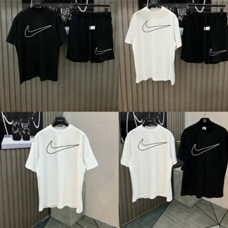 Combo set bộ Nike  unisex áo thun cotton 100%+ Quần short dày dặn chuẩn form unisex nam nữ cao cấp chính hangx T112