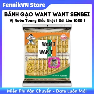 Bánh Gạo Nhật Want Want Senbei Vị Nước Tương Kiểu Nhật - Gói Lớn 105G