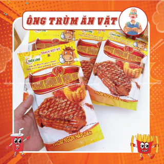 Snack hương bò thơm cay, sườn bò miếng ăn vặt cổng trường