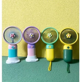 Quạt Cầm Tay Mini, Quạt Tích Điện Hình Bông Hoa Dễ Thương Siêu Mạnh MiniFan