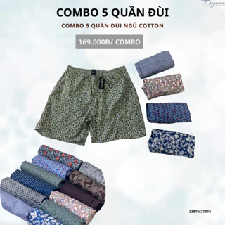 COMBO 5 Quần đùi nam DUGARCO mặc nhà chất cotton cao cấp thoáng mát thấm hút mồ hôi tốt