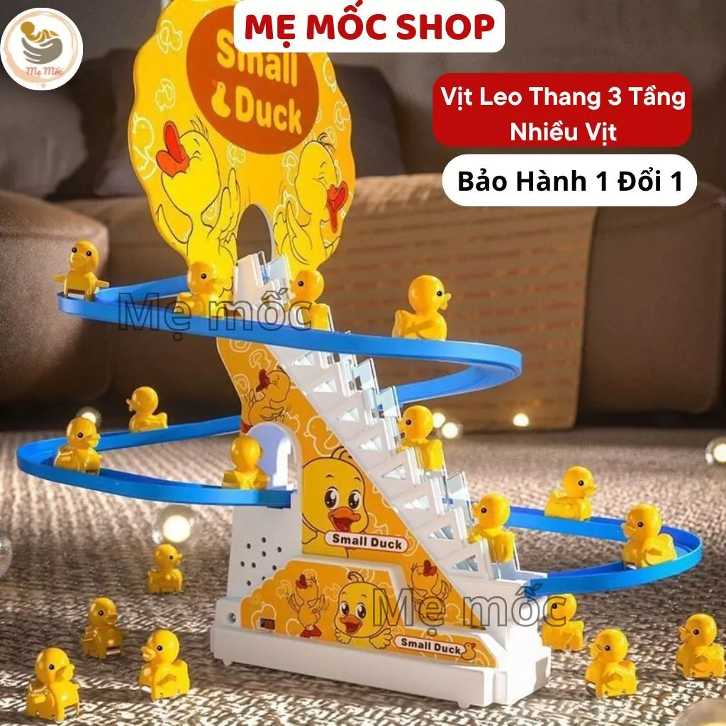 Đồ Chơi Cầu Trượt Vịt Vàng Leo Thang Phát Nhạc Cực Vui Tai Cho Bé Yêu Kèm Đèn Nháy Đẹp Mắt Shop Mẹ Mốc