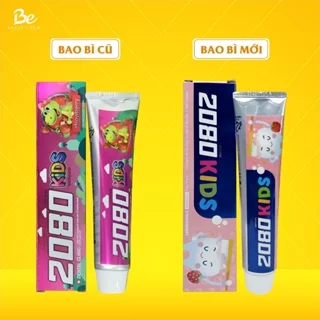 Kem đánh răng trẻ em 2080 Kids Toothpaste Hàn Quốc ngừa sâu răng tinh chất dâu tây 80g