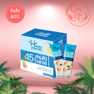 (HÀNG MỚI VỀ) Combo 10 Kẹo mút Happy Vitamin Multi Canxi giúp xương răng chắc khỏe tăng đề kháng phát triển chiều cao