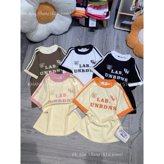 🌷 Áo thun babytee boỏip qc phối plank sọc( mã LAB)🌷 KLii sẵn