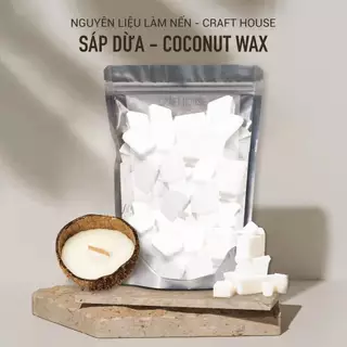 Sáp Dừa Thiên Nhiên Làm Nến Ly Natural Coconut Wax, Tạo Bề Mặt Nến Hoàn Hảo