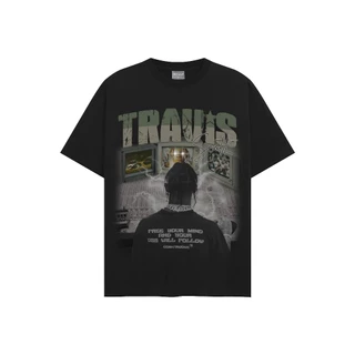 (COD) Áo thun Continuous - CTNS - TRAVIS SCOTT/ Black TEE