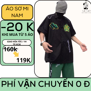 Áo sơ mi nam unisex form rộng , đứng from với chất liệu vải lụa mango dày dặn , không nhăn , vải rất mượt tay xịn xò