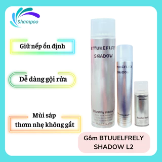 Gôm xịt tóc nam tạo kiểu Gôm BTTUREFLFEY SHADOW  600ml, 320ml, 150ml L2 siêu cứng giữ nếp 12h