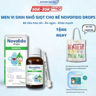 Men vi sinh Novofido bổ sung lợi khuẩn dạng giọt hỗ trợ tiêu hóa tốt, ăn ngon cho bé 15ml