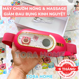 Máy chườm nóng và rung massage giảm đau bụng kinh nguyệt cho nữ có 5 chế nóng, 3 chế độ massage siêu cute Tora Home