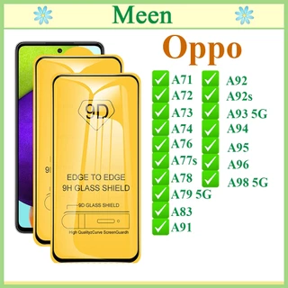 Kính cường lực 9D OPPO A71/A72/A73/A74/A76/A77s/A78/A79/A83/A91/A92/A92s/A93/A94/A95/A96/A98 Full Màn Hình Meen