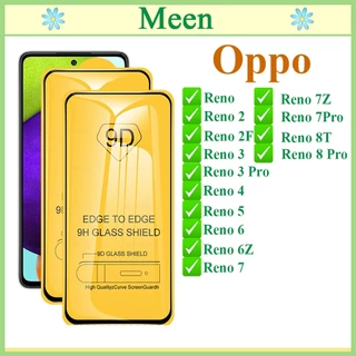 Kính cường lực 9D OPPO Reno/2/2F/3/3Pro/4/5/6/6z/7/7Pro/7z/8T/8Pro Full Màn Hình (Tặng Giấy Lau) Meen