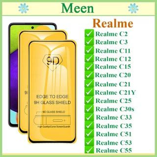 Kính cường lực 9D Realme C2/C3/C11/C12/C15/C20/C21/C21Y/C25/C30s/C33/C35/C51/C53/C55  Full màn hình (Tặng Giấy Lau)