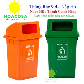 Thùng Rác Công Cộng 90L NẮP HỞ Hiệp Thành- Cứng Cáp, Bền Đẹp- Đồ Gia Dụng Hoacosa