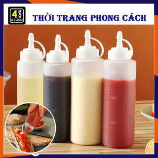 Bình Nhựa Đựng Tương, Sirup, Nước Sốt 230ml, 500ml, 800ml -  Lọ, Chai Đựng Tương Ớt, Tương cà Dùng Trong Quán Ăn Tiện Lợ