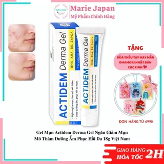 Gel Mụn Actidem Derma Gel Ngăn Giảm Mụn Mờ Thâm Dưỡng Ẩm Phục Hồi Da 18g Việt Nam