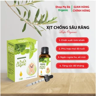 Tinh dầu húng chanh lên men BaPi Organic giúp bé hết ho chai 30ml, Tinh dầu giúp hết sổ mũi , tăng đề kháng cho bé