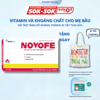 Viên uống vitamin khoáng chất Novofe, hỗ trợ ăn ngon, giảm tình trạng thiếu máu thiếu sắt