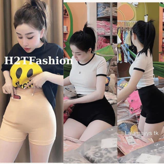 COMBO 2 QUẦN ĐÙI LEGGING COTTON, QUẦN MẶC TRONG VÁY CÓ TÚI TRƯỚC FREESIZE