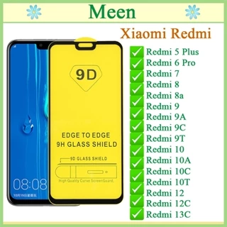 Kính Cường lực 9D Xiaomi Redmi 5 Plus/6Pro/7/8/8A/9/9a/9c/9t/10/10A/10C/12/12C/13C Full Màn Hình (Tặng Giấy Lau)