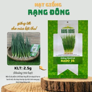 Hạt giống Hành Lá Rado 25 (2,5g~700 hạt) cây phát triển mạnh, trồng quanh năm, dễ chăm sóc - Hạt giống Rạng Đông